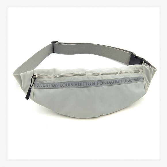 Louis Vuitton Foundation Gray Belt Bag w/ Adjustable Straps Travel Running Walk - Picture 7 of 16